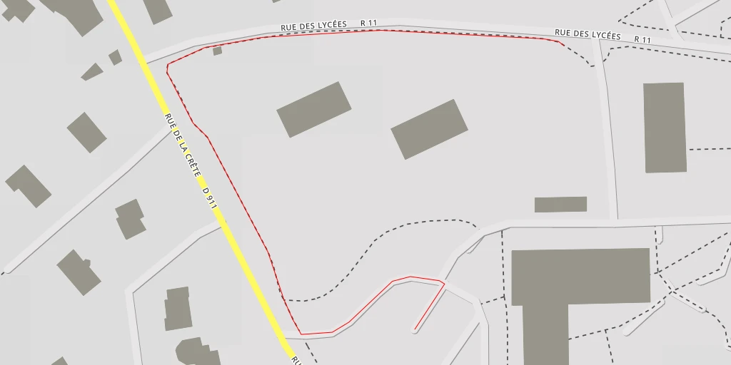 Carte de l'itinéraire :  dolmen