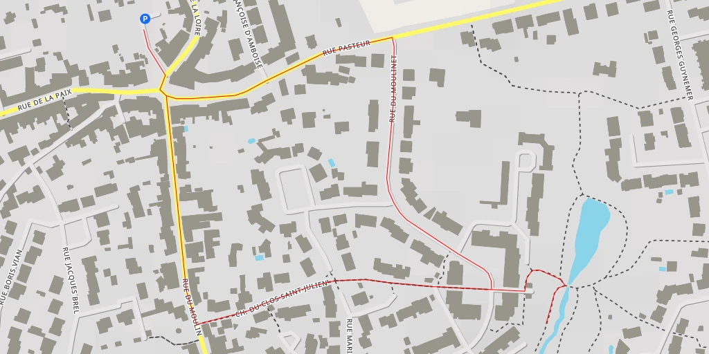 Map of the trail for Rue Camille Claudel - Rue Camille Claudel