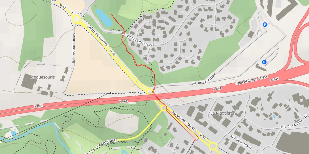 Map of the trail for Avenue du Bois Raguenet - Avenue du Bois Raguenet