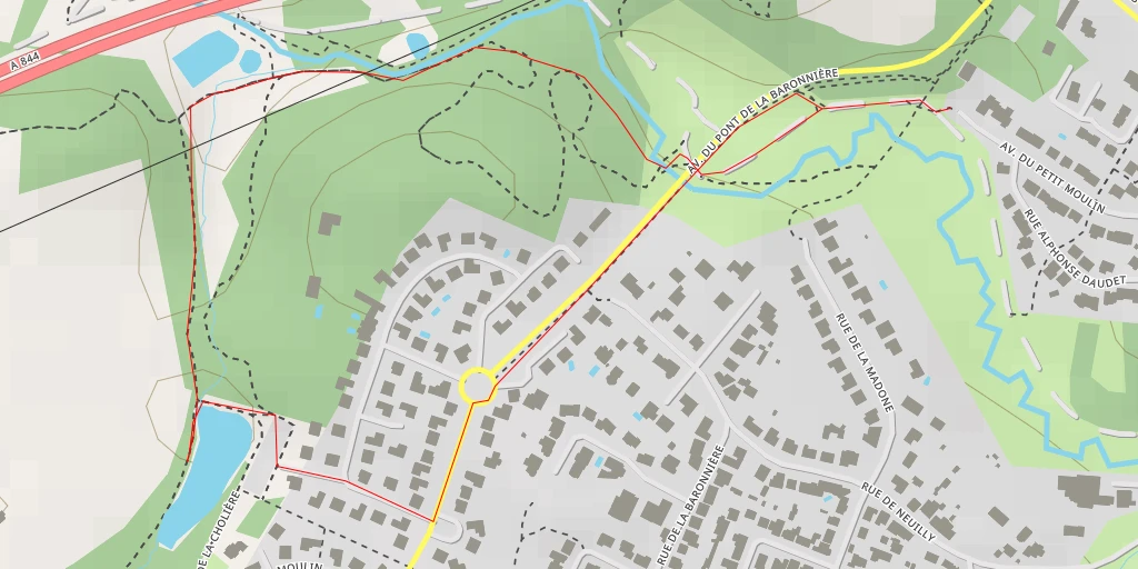 Carte de l'itinéraire :  Chemin de l'Étang de la Cholière - Chemin de l'Étang de la Cholière