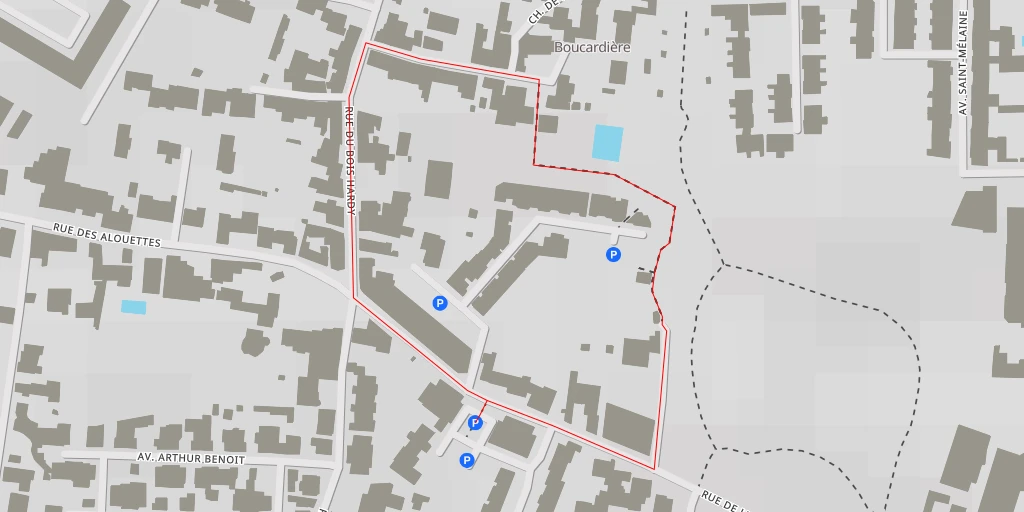 Map of the trail for Chemin de la Petite Boucardière - Nantes