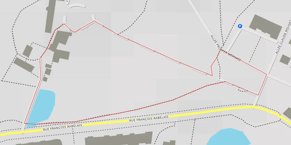 Carte de l'itinéraire :  Rue François Rabelais