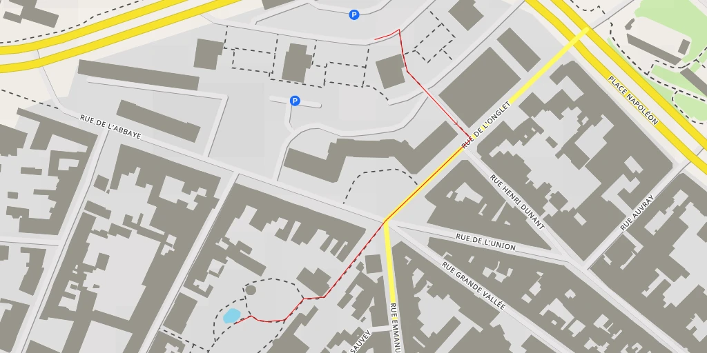 Map of the trail for Parc Emmanuel Liais - Rue Bonhomme