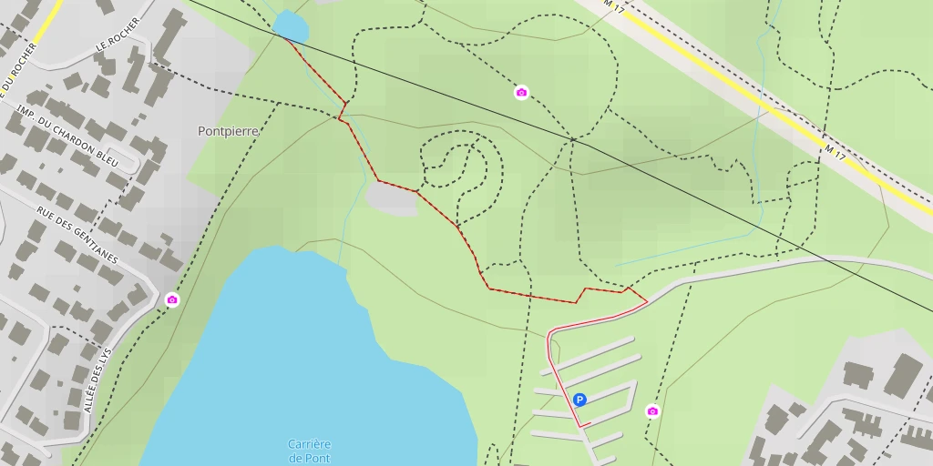 Map of the trail for Rue Eugénie Cotton