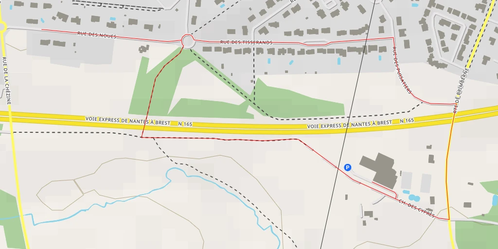 Map of the trail for Rue des Noues