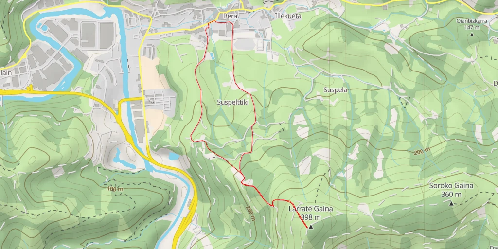 Map of the trail for Santa Barbara