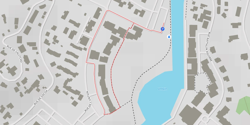 Map of the trail for Résidence Mer & Golf, Fort de Socoa - Rue de l'Untxin