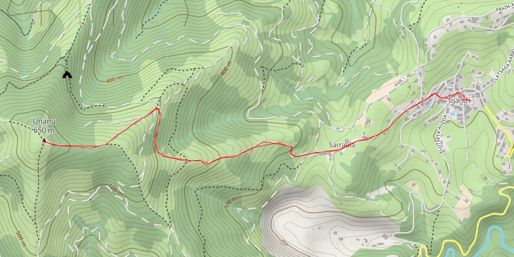 Map of the trail for Unanu