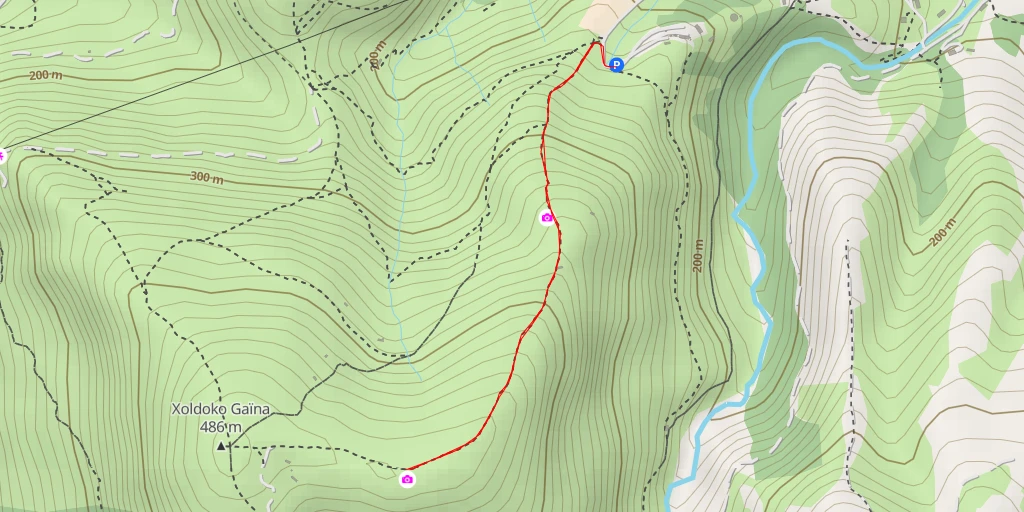 Map of the trail for Xoldokogaina - Biriatou