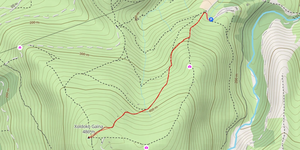 Map of the trail for Xoldoko Gaïna