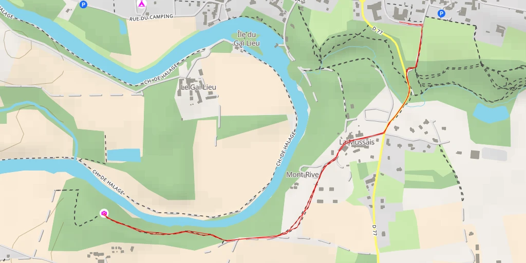 Map of the trail for AI - Belvédère du Conibet