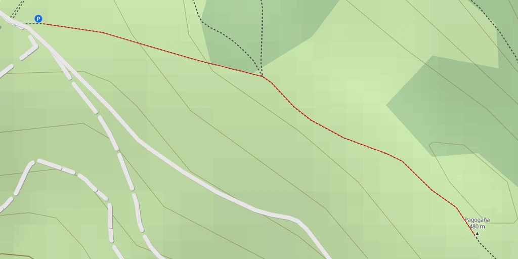 Map of the trail for Pagogaña