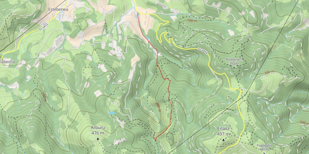 Map of the trail for Meazuriko tunelak - Meazuriko tunelak