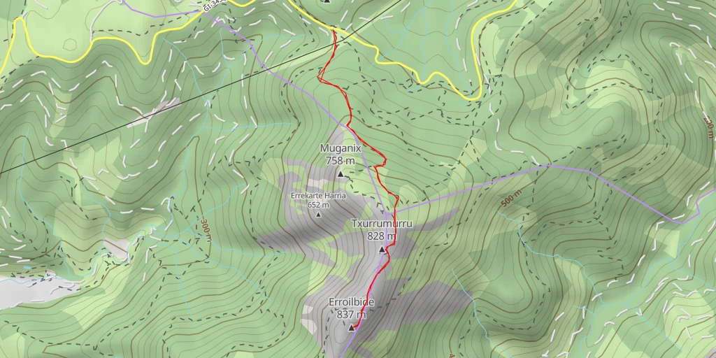 Carte de l'itinéraire :  Erroilbide