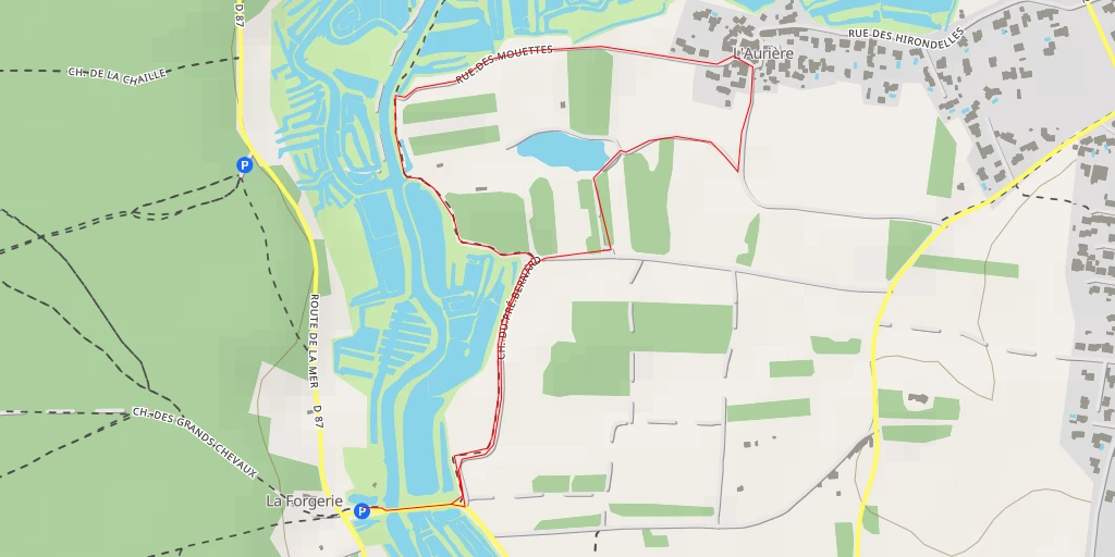 Map of the trail for Rue des Mouettes - Rue des Mouettes