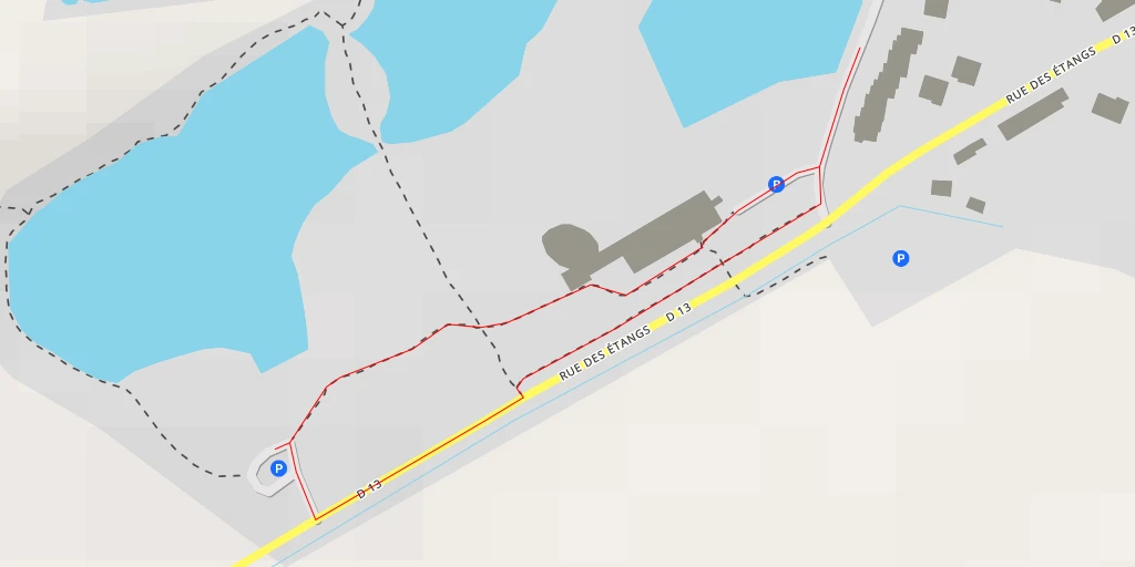 Carte de l'itinéraire :  Rue des Étangs