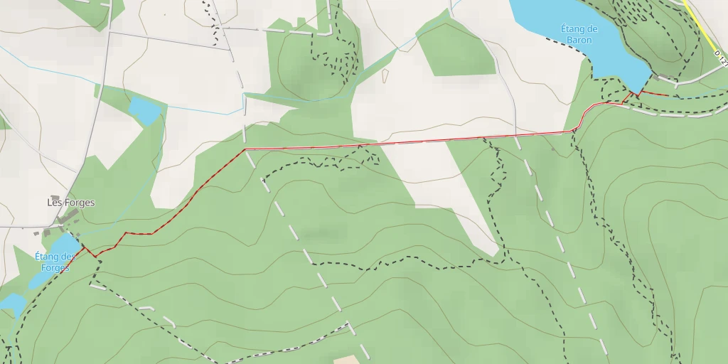 Map of the trail for Étang des Forges