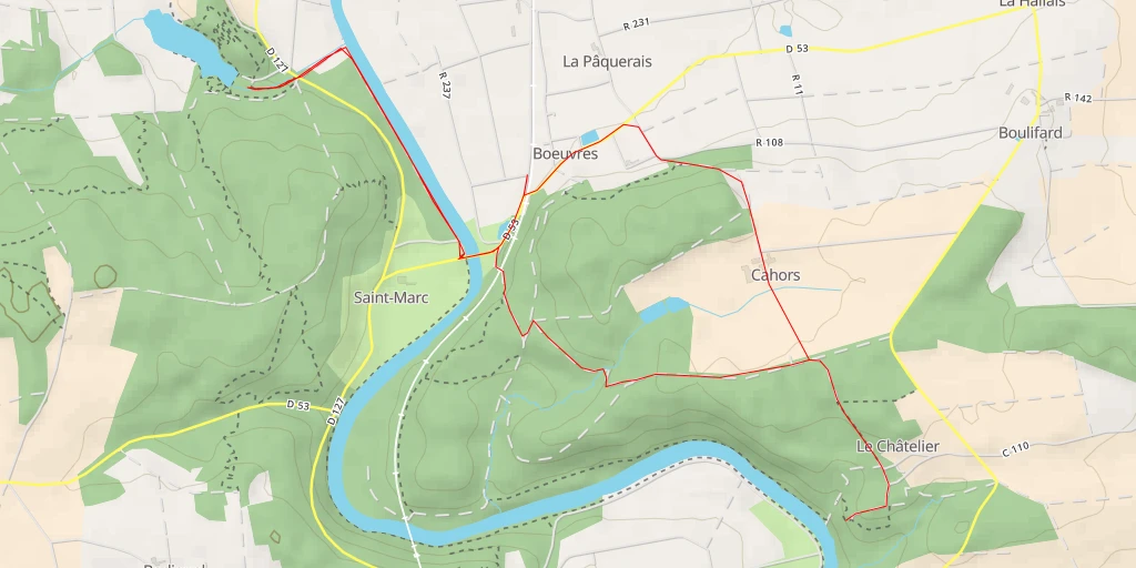 Map of the trail for AI - L'Ermitage - Guipry-Messac