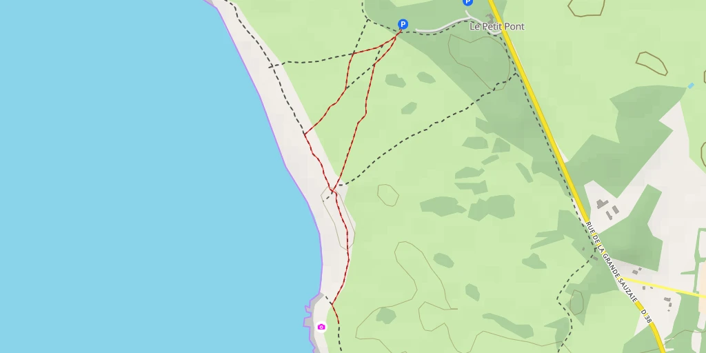 Map of the trail for AI - Plage naturiste