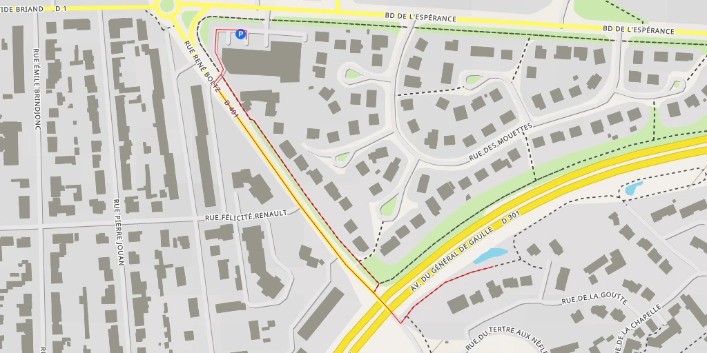 Carte de l'itinéraire :  Avenue du Général de Gaulle - Avenue du Général de Gaulle