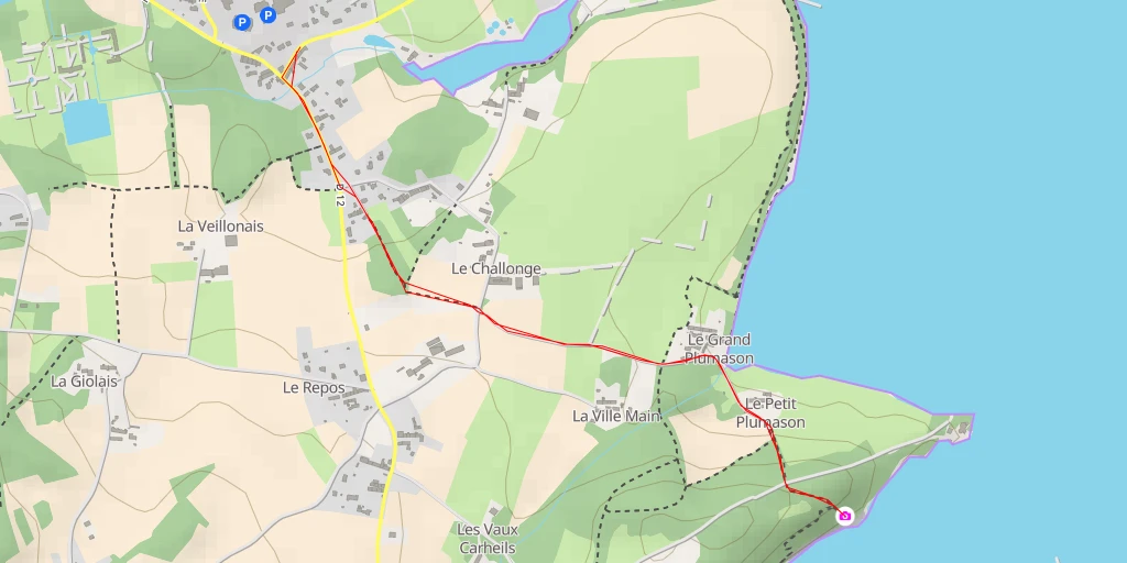 Map of the trail for AI - Le Petit Plumazon - Plouër-sur-Rance