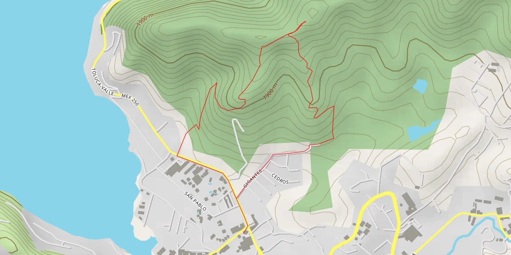 Map of the trail for San Antonio