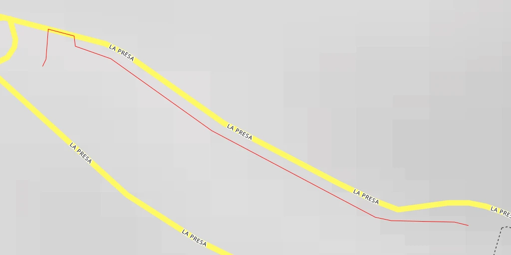 Map of the trail for La Presa - Guanajuato