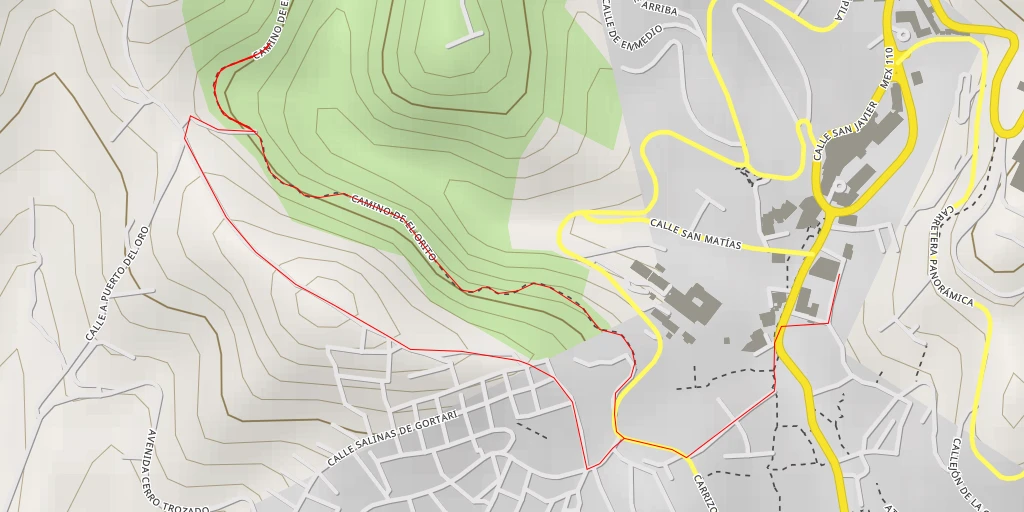 Map of the trail for Camino de el Orito - Guanajuato