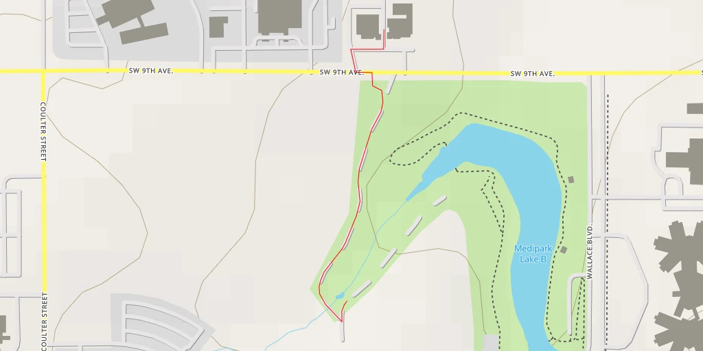 Map of the trail for The Pavillion Hospital - South Coulter Street - Amarillo