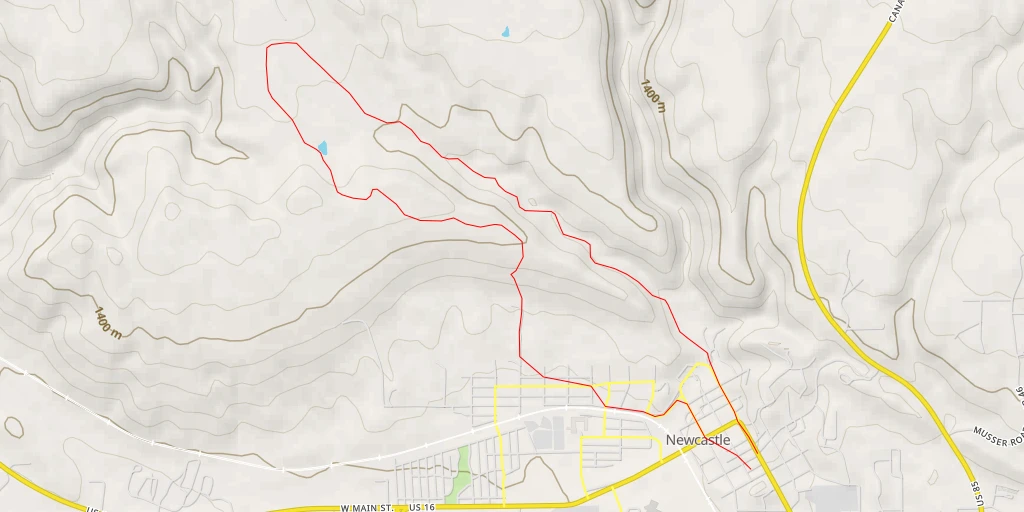 Map of the trail for Weston County