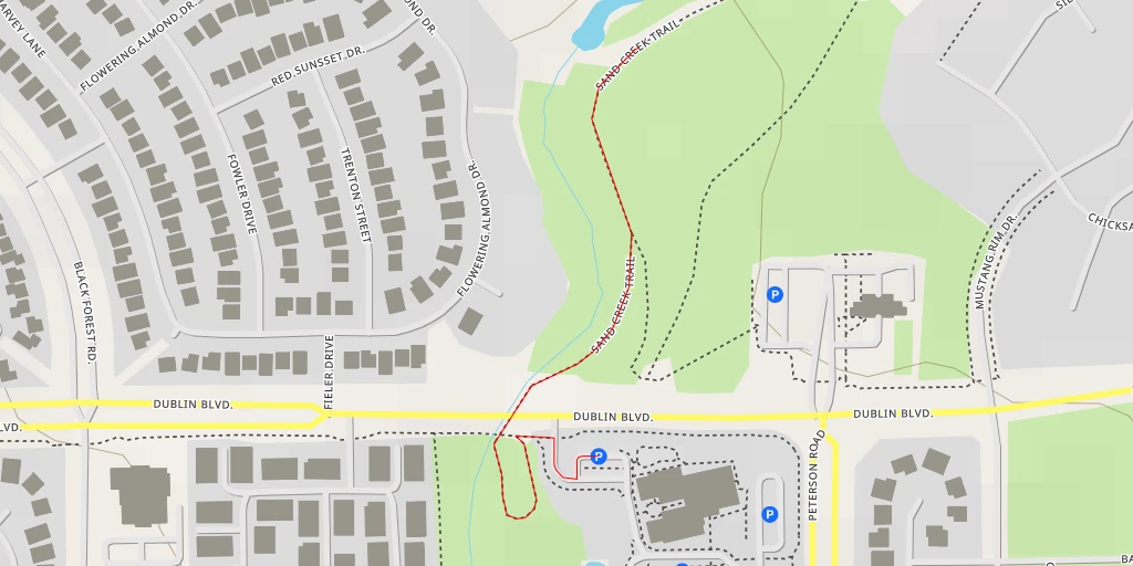 Map of the trail for Sand Creek Trail - Sand Creek Trail - Colorado Springs