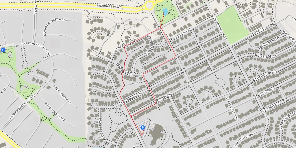 Carte de l'itinéraire :  Briargate Parkway - Briargate Parkway - Colorado Springs