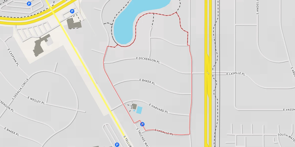 Map of the trail for South Waco Court - Aurora