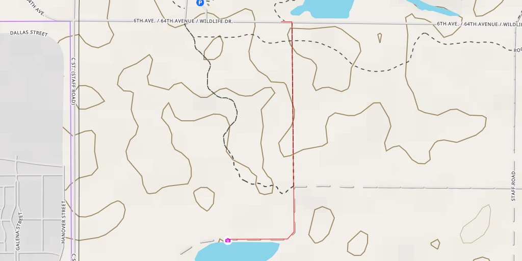 Map of the trail for AI - Wildlife Viewing