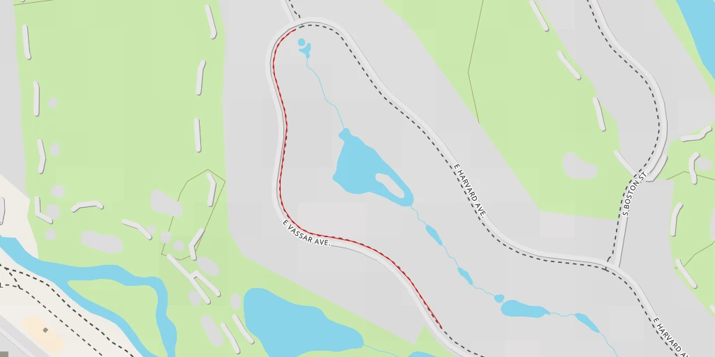 Map of the trail for East Harvard Avenue - Centennial