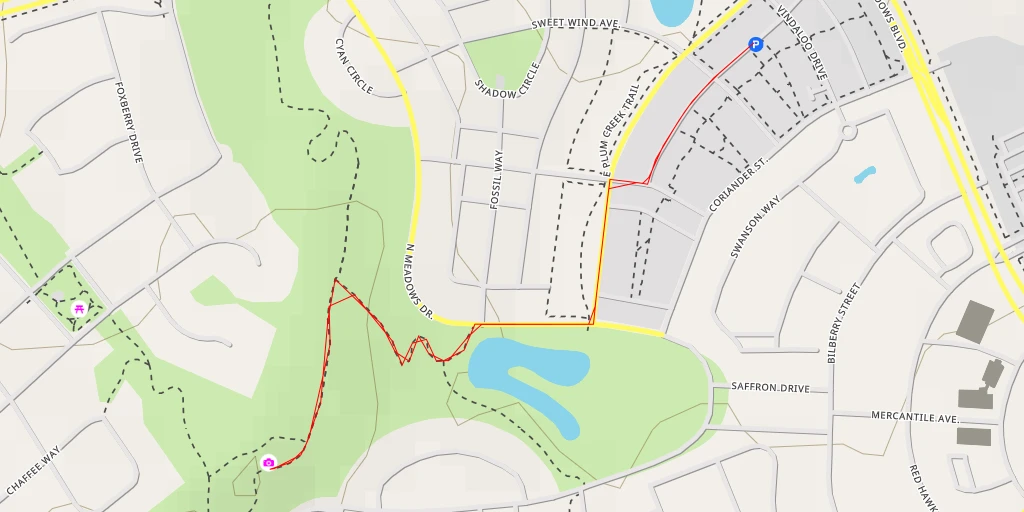 Map of the trail for AI - Outdoor Classroom