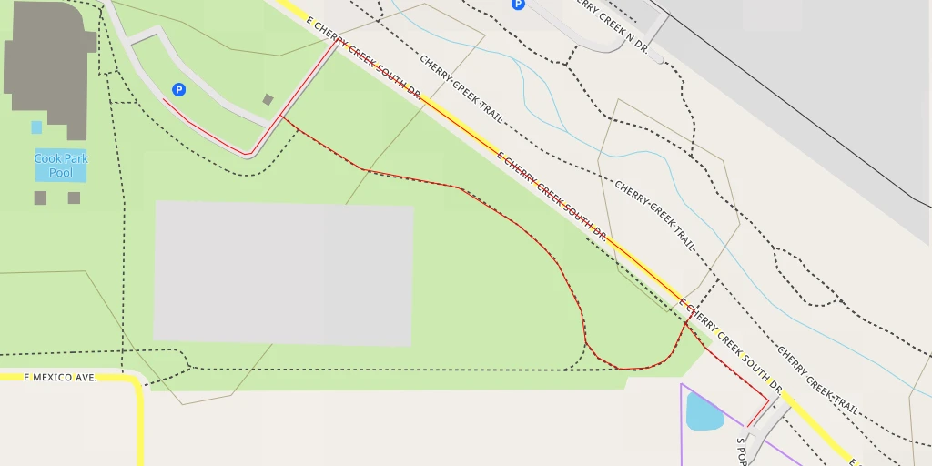 Map of the trail for South Poplar Way - South Poplar Way