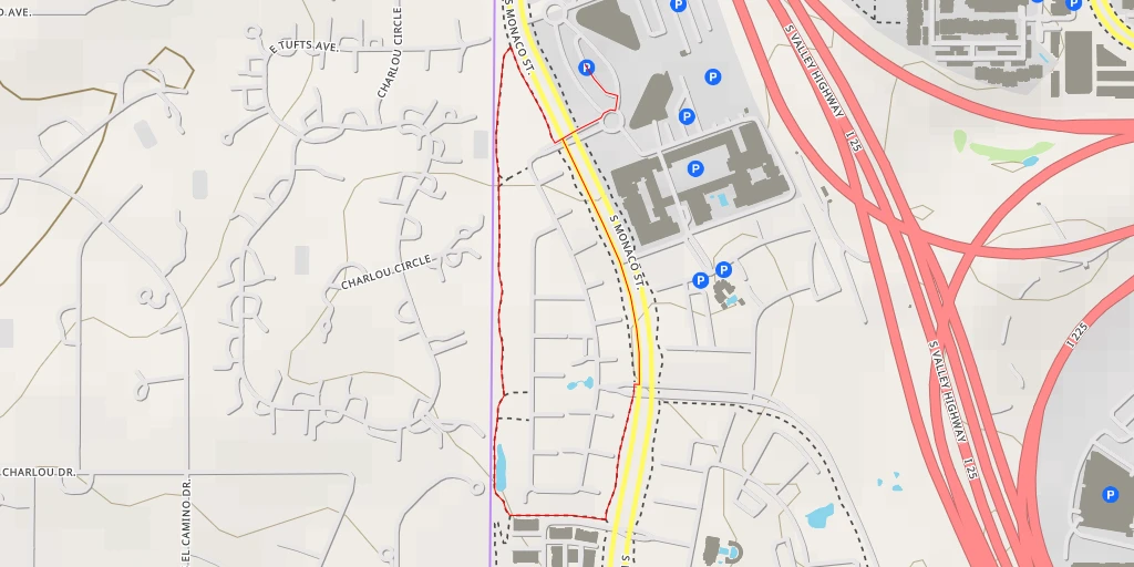 Map of the trail for The Villas at Cherry Hills - The Villas at Cherry Hills - Denver