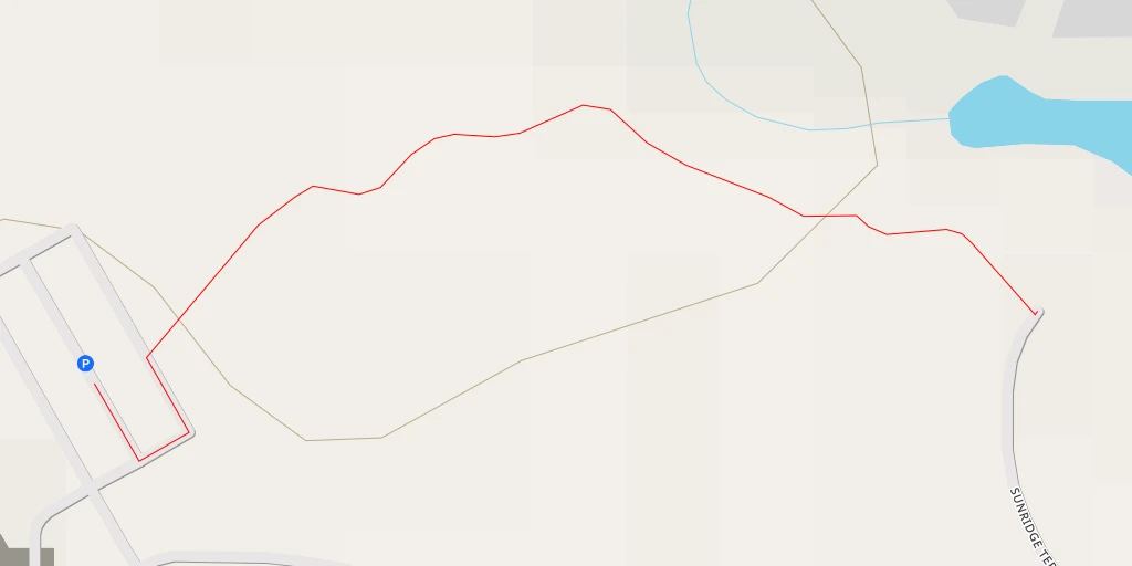 Map of the trail for Cherokee Drive - Castle Rock