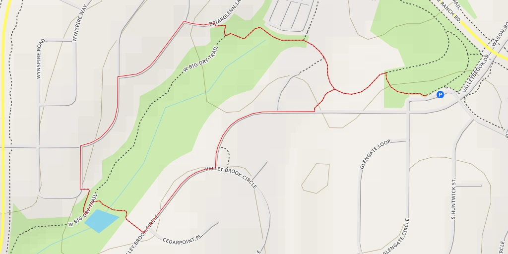 Map of the trail for open space - Stonebrush Drive