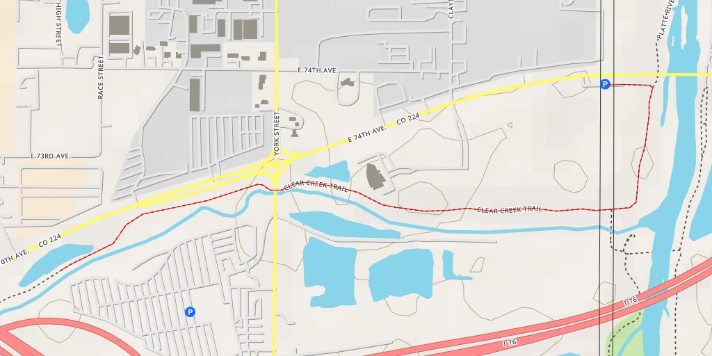 Map of the trail for Clear Creek Trail - Clear Creek Trail