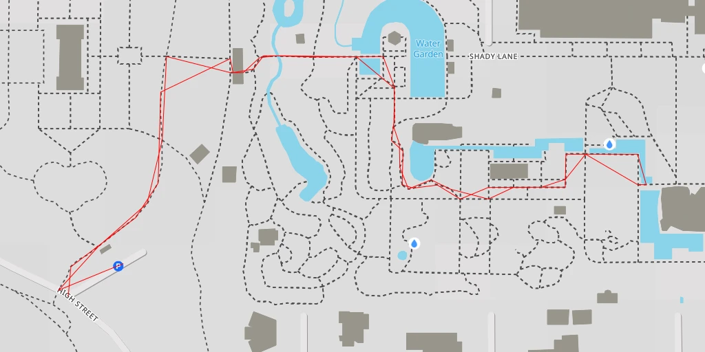 Map of the trail for Denver Botanic Gardens - York Street - Denver