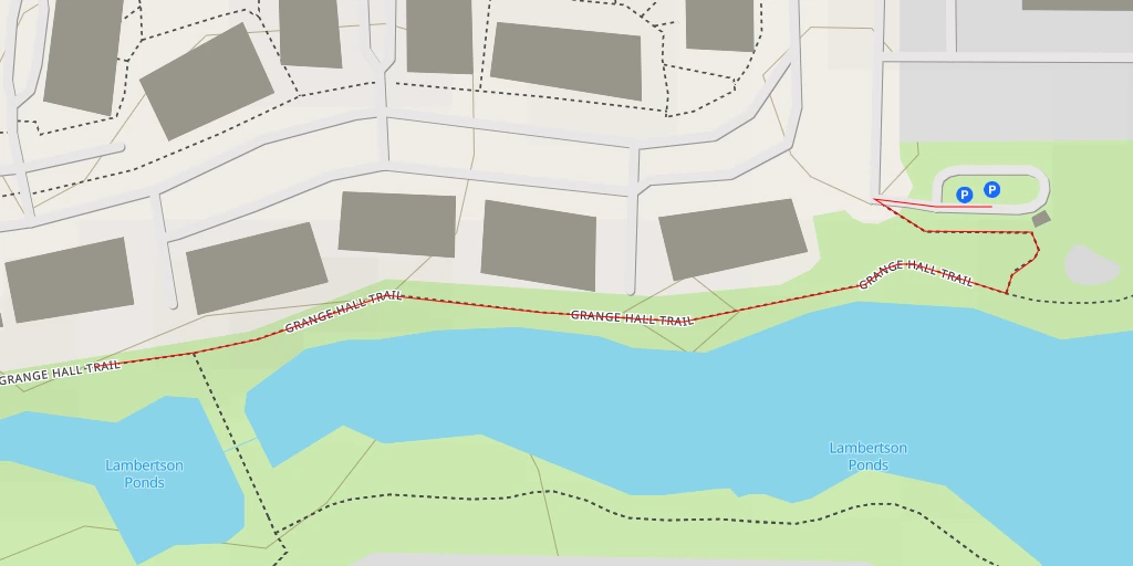 Map of the trail for Lambertson Ponds