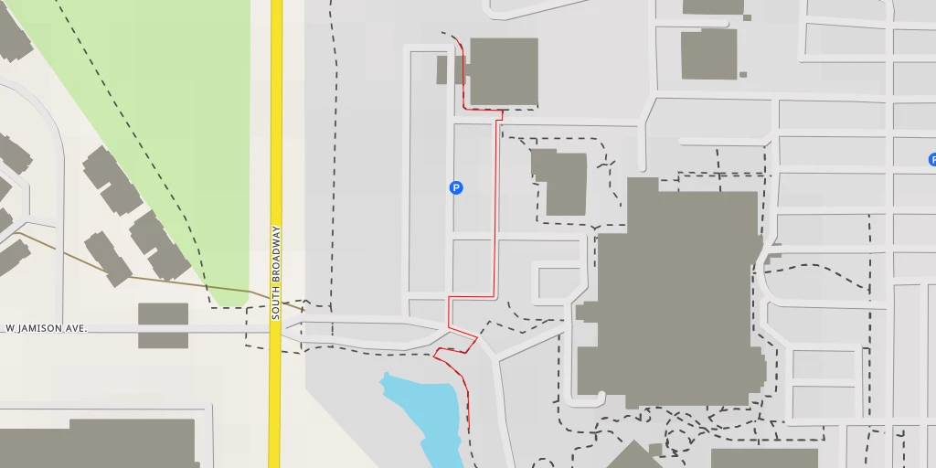 Map of the trail for AdventHealth Littleton Hospital - South Broadway