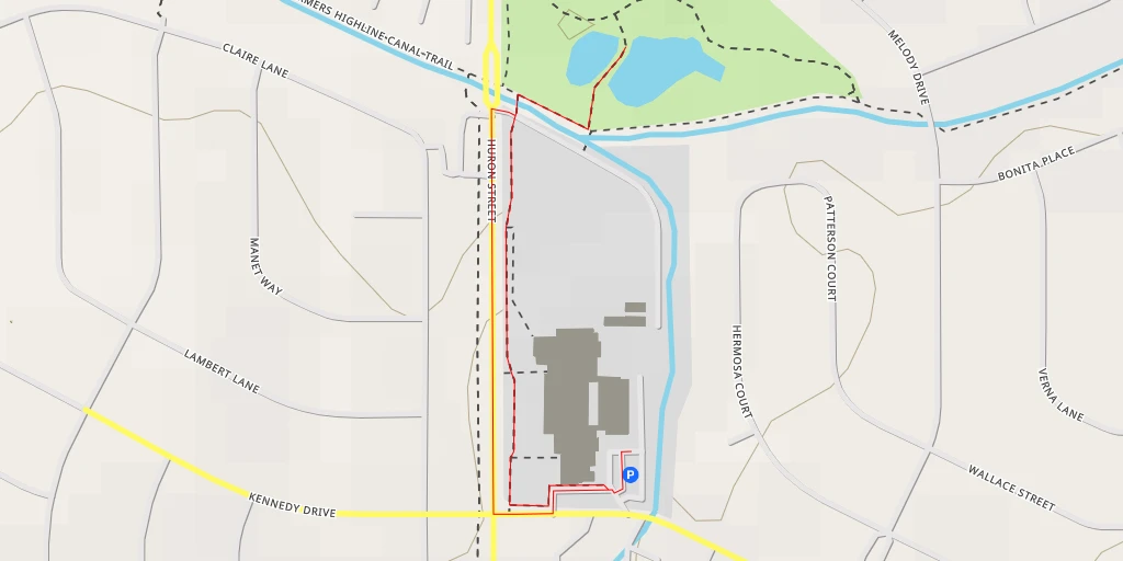 Map of the trail for Farmers Highline Canal Trail