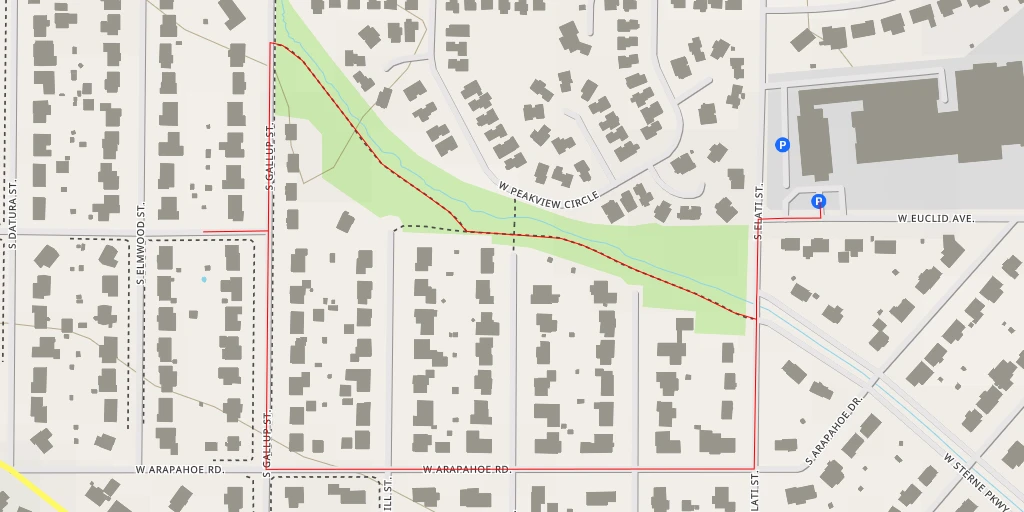 Carte de l'itinéraire :  South Gallup Street