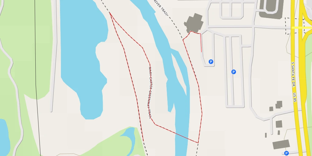 Map of the trail for Littleton Golf Course - South Federal Boulevard