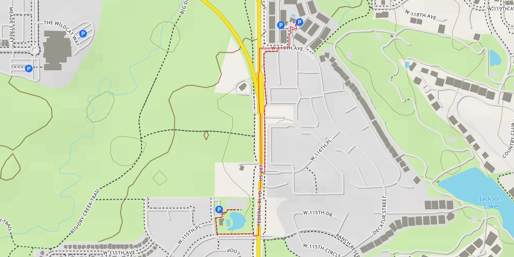 Map of the trail for Stratford Lakes Drive - Westminster