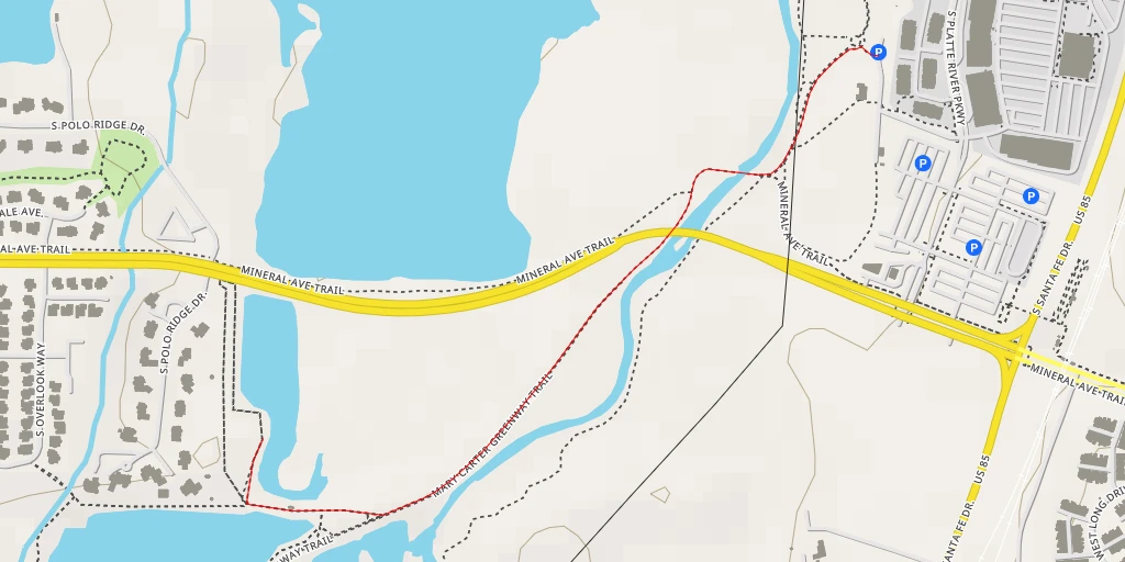 Map of the trail for Mary Carter Greenway Trail