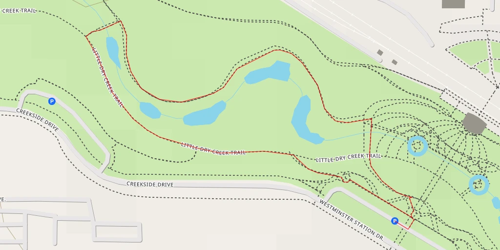 Map of the trail for Little Dry Creek Trail - Little Dry Creek Trail